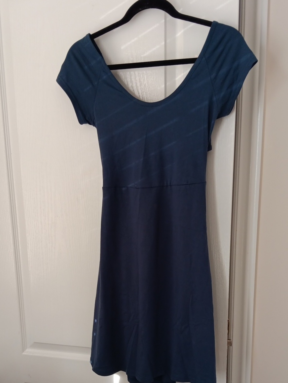Pact Women’s Scoop-Neck Midi Dress in Navy Blue